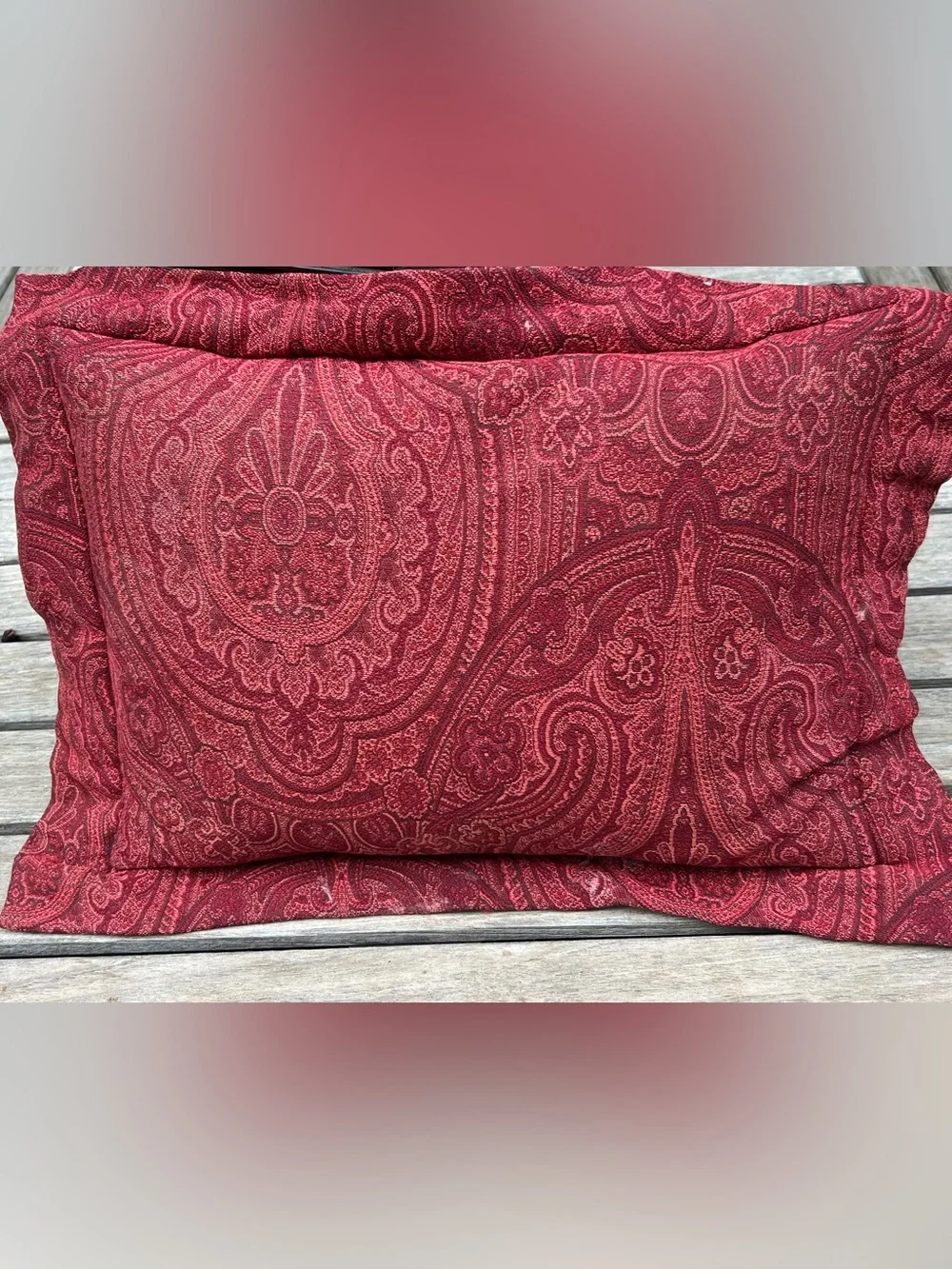 Vintage SFERRA Bros Italian Jacquard Down Pillow w/down insert.